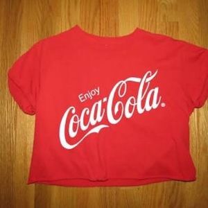 Red enjoy Coke cola crop top